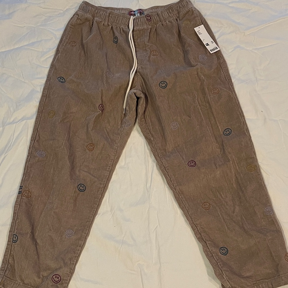 UO Corduroy Smiley Face Pants 💛